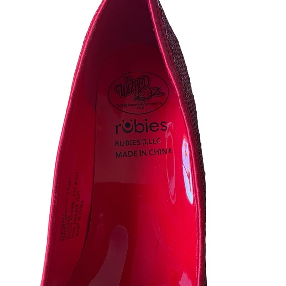 SOLD -- of Oz Dorothy's Ruby Red Slippers Shoes Cosplay Halloween LARGE 9-10 NEW - Picture 4 of 12